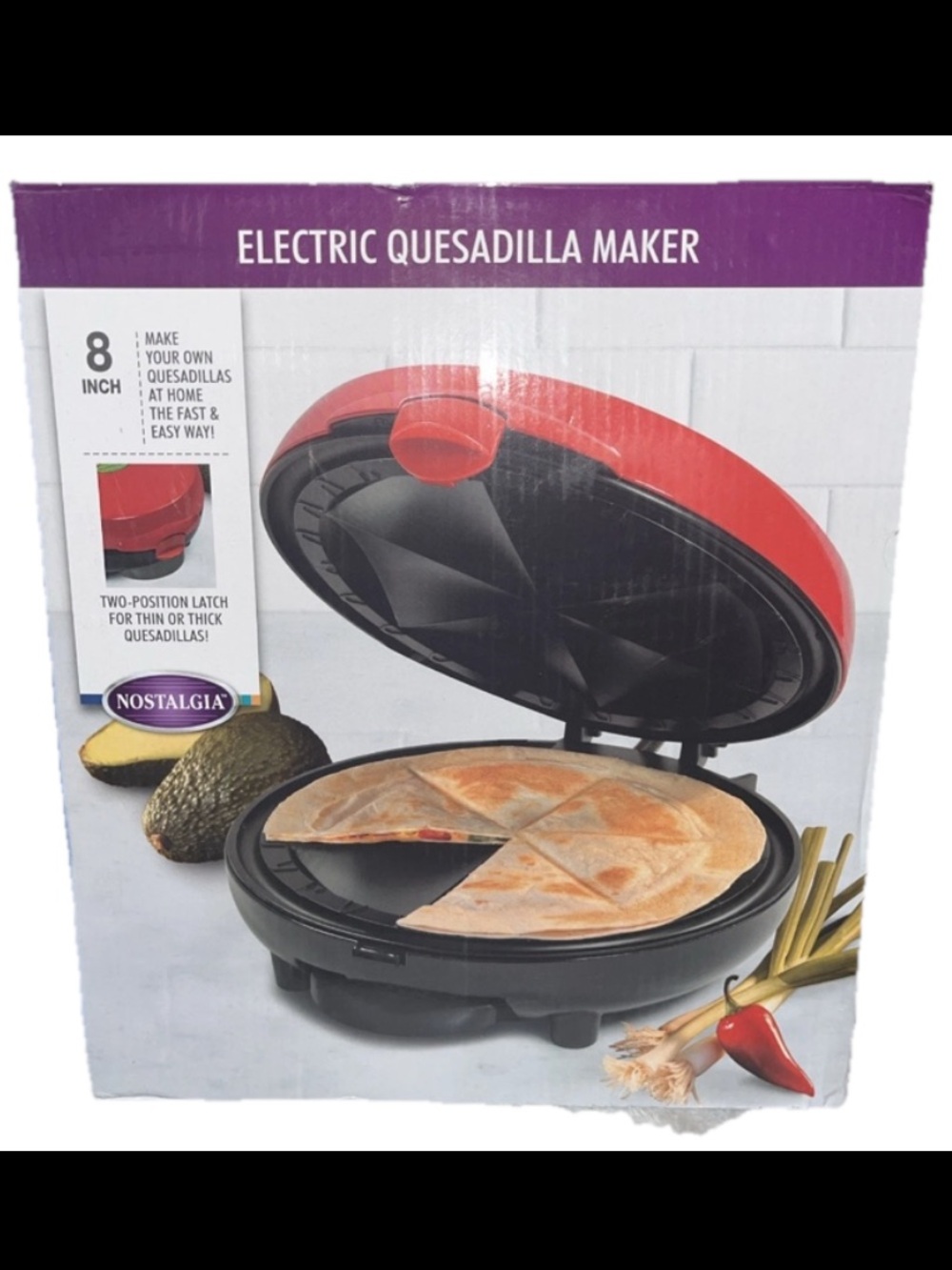 NIB Nostalgia 6-Wedge Electric Quesadilla Maker